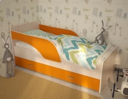 Кровать детская Кроха 2 Дуб + оранж