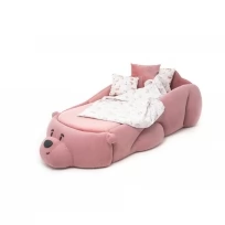 Кровать детская с матрасом и ящиком для белья Sonya Мишка Junior Фламинго