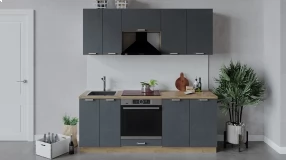Кухонный гарнитур «Гранита» длиной 200 см со шкафом НБ