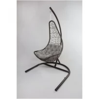 Кресло подвесное сула с опорой (цвет: коричневый/бежевый)