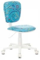 Кресло детское CH-W204NX Ткань/Пластик, Голубой Stiks 06, Белый (пластик)