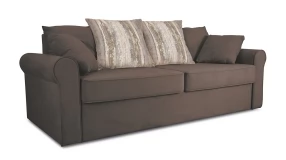 Диван «Шерри» Galaxy 04 (велюр), темно-коричневый, подушки Tiffany wood (шинил) древесный